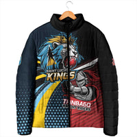 Knight Riders Trinbago Vs Kings St Lucia Cricket Padded Jacket - Wonder Print Shop