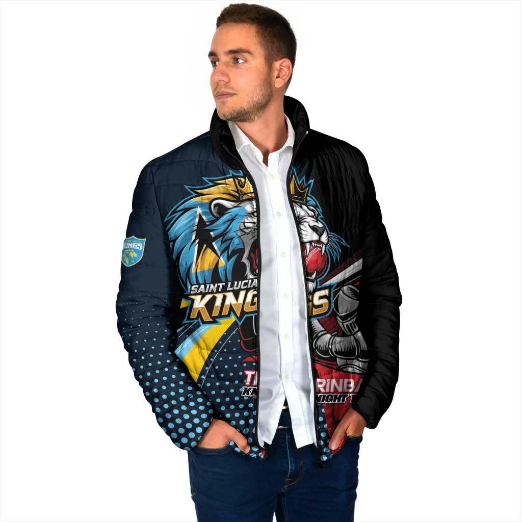 Knight Riders Trinbago Vs Kings St Lucia Cricket Padded Jacket - Wonder Print Shop