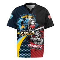 Knight Riders Trinbago Vs Kings St Lucia Cricket Rugby Jersey - Wonder Print Shop
