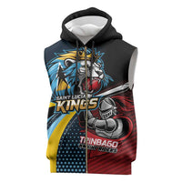 Knight Riders Trinbago Vs Kings St Lucia Cricket Sleeveless Zip Hoodie - Wonder Print Shop