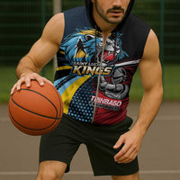 Knight Riders Trinbago Vs Kings St Lucia Cricket Sleeveless Zip Hoodie - Wonder Print Shop