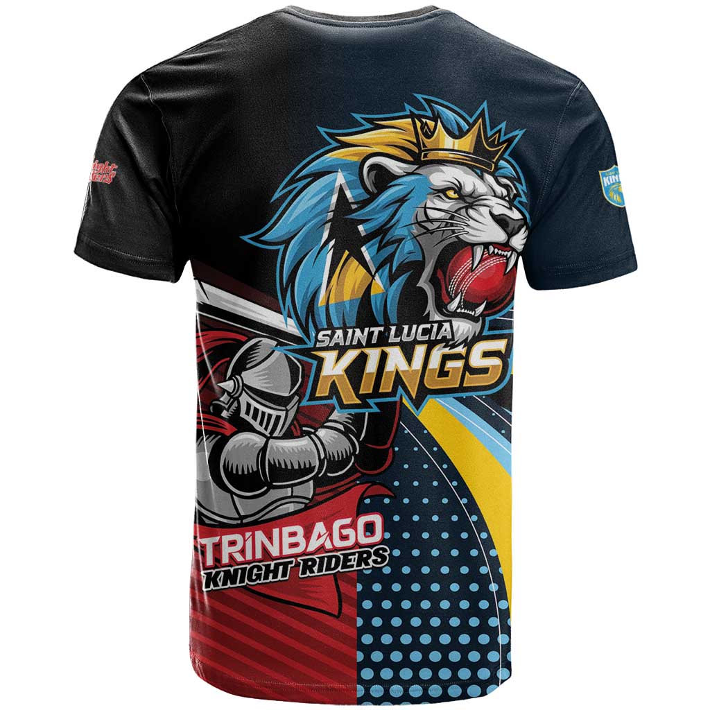 Knight Riders Trinbago Vs Kings St Lucia Cricket T Shirt - Wonder Print Shop