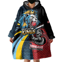 Knight Riders Trinbago Vs Kings St Lucia Cricket Wearable Blanket Hoodie - Wonder Print Shop