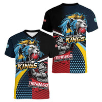 Knight Riders Trinbago Vs Kings St Lucia Cricket Women V-Neck T-Shirt - Wonder Print Shop