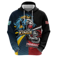 Knight Riders Trinbago Vs Kings St Lucia Cricket Zip Hoodie - Wonder Print Shop