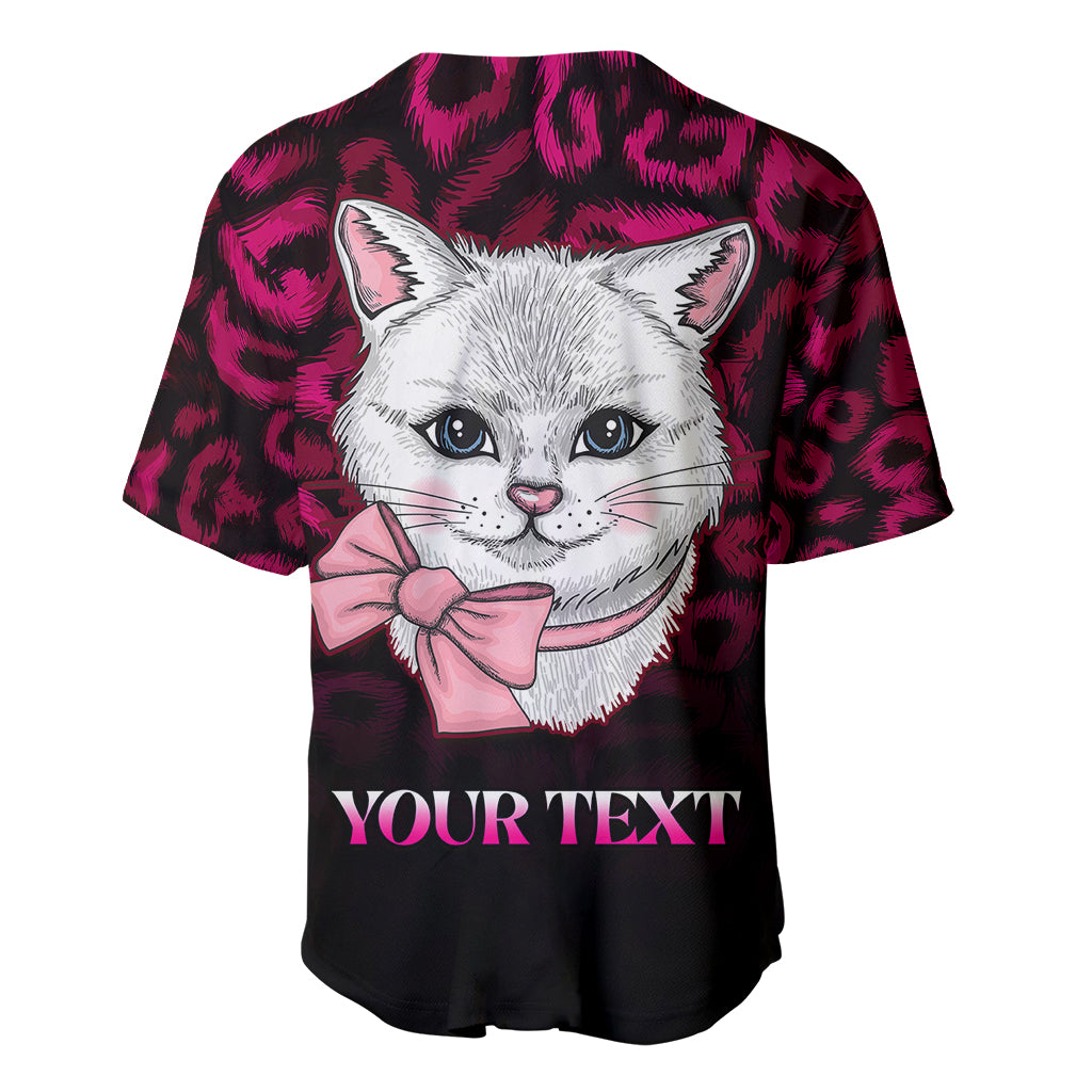 Personalised Love Your Tatas Baseball Jersey Cat Breast Cancer Awareness - Wonder Print Shop