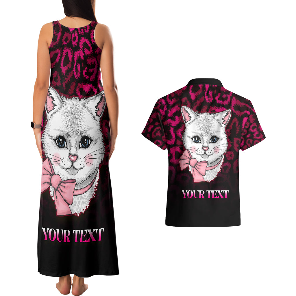 Personalised Love Your Tatas Couples Matching Tank Maxi Dress and Hawaiian Shirt Cat Breast Cancer Awareness - Wonder Print Shop