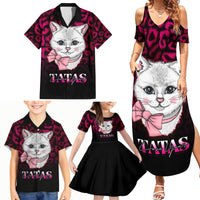 Personalised Love Your Tatas Family Matching Summer Maxi Dress and Hawaiian Shirt Cat Breast Cancer Awareness - Wonder Print Shop