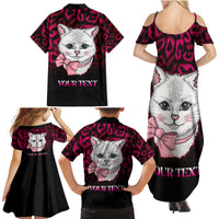 Personalised Love Your Tatas Family Matching Summer Maxi Dress and Hawaiian Shirt Cat Breast Cancer Awareness - Wonder Print Shop