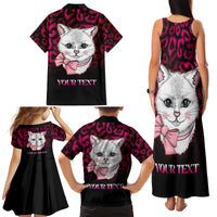Personalised Love Your Tatas Family Matching Tank Maxi Dress and Hawaiian Shirt Cat Breast Cancer Awareness - Wonder Print Shop