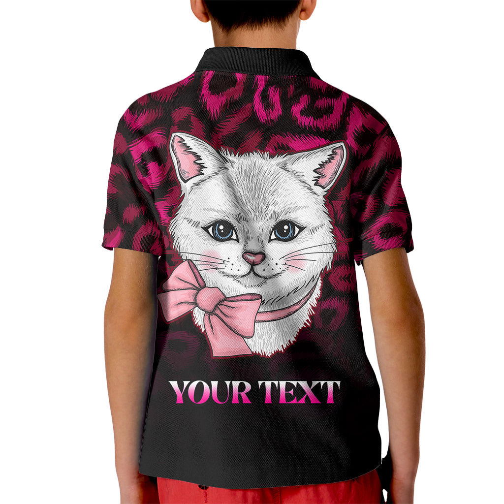 Personalised Love Your Tatas Kid Polo Shirt Cat Breast Cancer Awareness - Wonder Print Shop