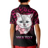 Personalised Love Your Tatas Kid Polo Shirt Cat Breast Cancer Awareness - Wonder Print Shop