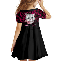 Personalised Love Your Tatas Kid Short Sleeve Dress Cat Breast Cancer Awareness - Wonder Print Shop