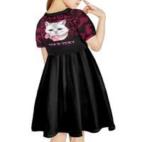Personalised Love Your Tatas Kid Short Sleeve Dress Cat Breast Cancer Awareness - Wonder Print Shop