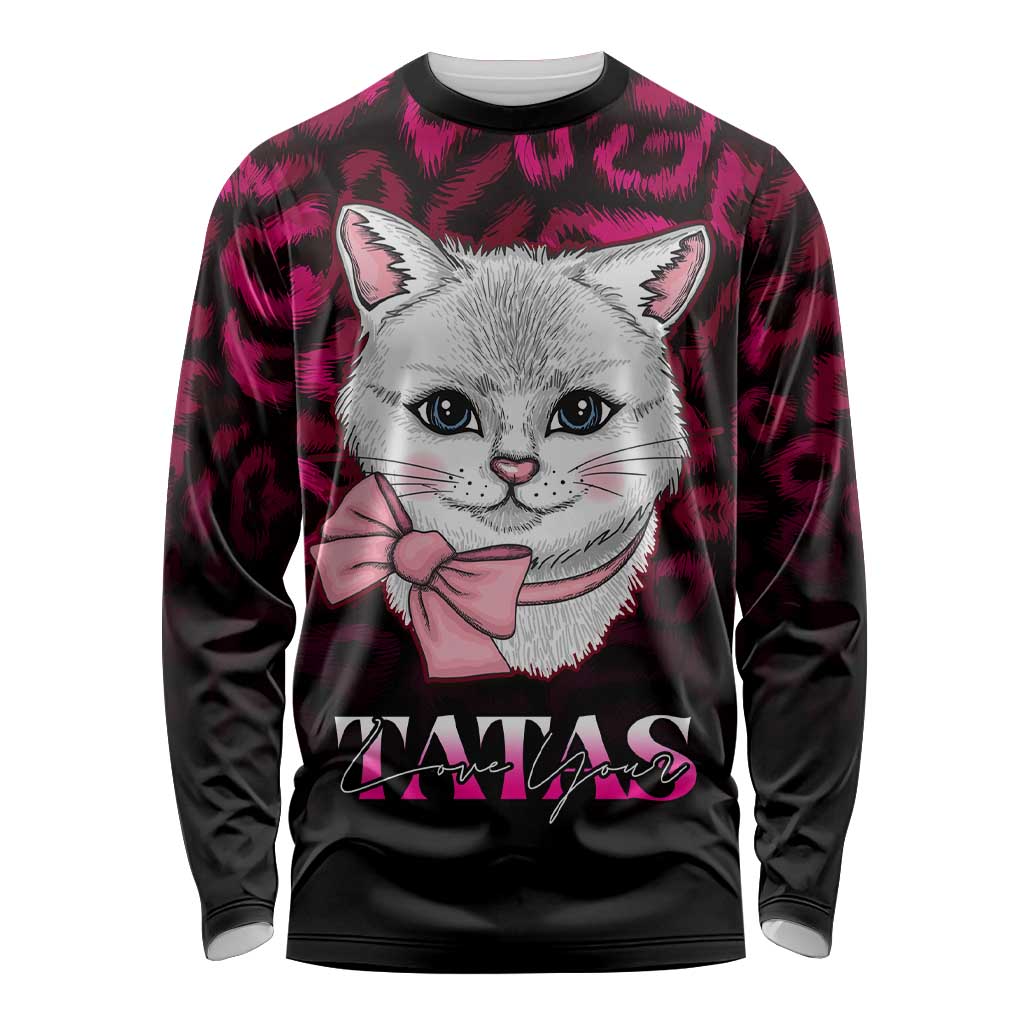 Personalised Love Your Tatas Long Sleeve Shirt Cat Breast Cancer Awareness LT01