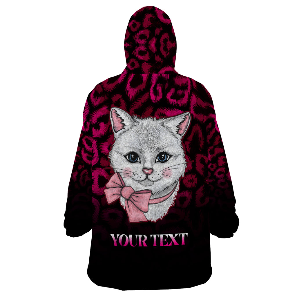 Personalised Love Your Tatas Wearable Blanket Hoodie Cat Breast Cancer Awareness - Wonder Print Shop