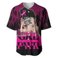 Personalised Girl Power Baseball Jersey Day Of The Girl Breast Cancer Awareness - Wonder Print Shop