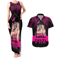 Personalised Girl Power Couples Matching Tank Maxi Dress and Hawaiian Shirt Day Of The Girl Breast Cancer Awareness - Wonder Print Shop
