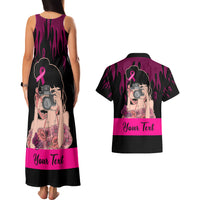 Personalised Girl Power Couples Matching Tank Maxi Dress and Hawaiian Shirt Day Of The Girl Breast Cancer Awareness - Wonder Print Shop