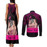 Personalised Girl Power Couples Matching Tank Maxi Dress and Long Sleeve Button Shirts Day Of The Girl Breast Cancer Awareness - Wonder Print Shop