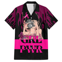 Personalised Girl Power Family Matching Off Shoulder Maxi Dress and Hawaiian Shirt Day Of The Girl Breast Cancer Awareness - Wonder Print Shop