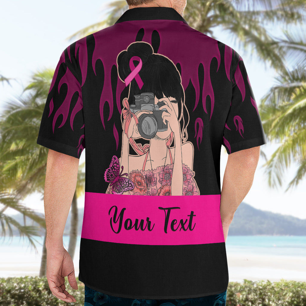 Personalised Girl Power Hawaiian Shirt Day Of The Girl Breast Cancer Awareness - Wonder Print Shop