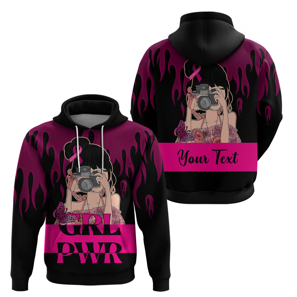 Personalised Girl Power Hoodie Day Of The Girl Breast Cancer Awareness - Wonder Print Shop