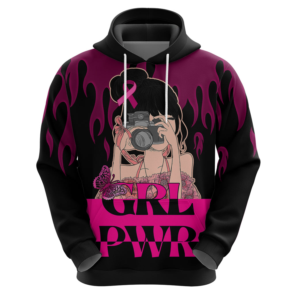 Personalised Girl Power Hoodie Day Of The Girl Breast Cancer Awareness - Wonder Print Shop