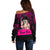Personalised Girl Power Off Shoulder Sweater Day Of The Girl Breast Cancer Awareness - Wonder Print Shop