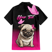 Personalised Pink Out Kid Hawaiian Shirt Pug Dog Breast Cancer Awareness - Wonder Print Shop