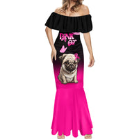Personalised Pink Out Mermaid Dress Pug Dog Breast Cancer Awareness - Wonder Print Shop
