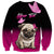 Personalised Pink Out Sweatshirt Pug Dog Breast Cancer Awareness - Wonder Print Shop