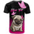 Personalised Pink Out T Shirt Pug Dog Breast Cancer Awareness - Wonder Print Shop