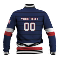 Custom USA Hockey Team Baseball Jacket Go Champions