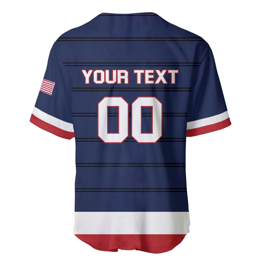 Custom USA Hockey Team Baseball Jersey Go Champions