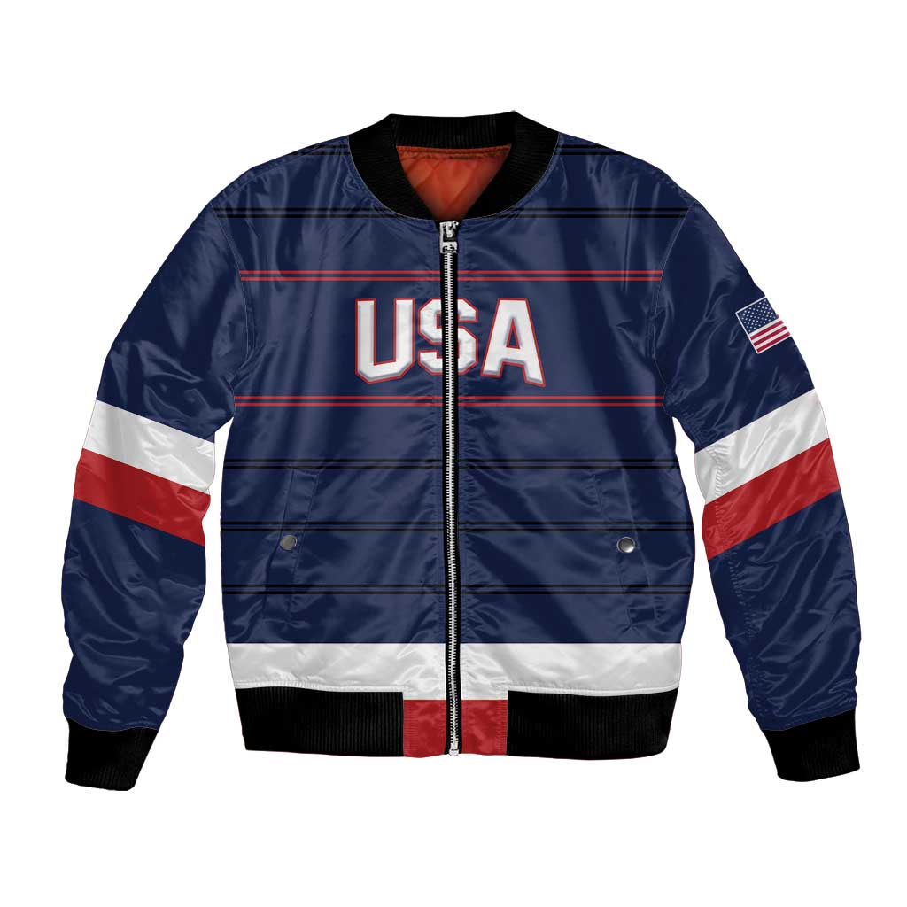 Custom USA Hockey Team Bomber Jacket Go Champions