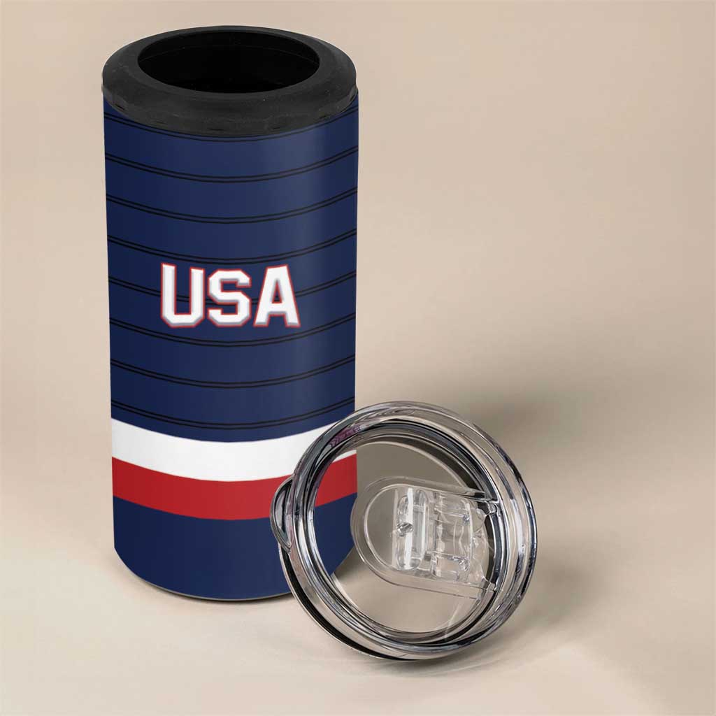 Custom USA Hockey Team 4 in 1 Can Cooler Tumbler Go Champions