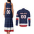Custom USA Hockey Team Couples Matching Tank Maxi Dress and Long Sleeve Button Shirt Go Champions
