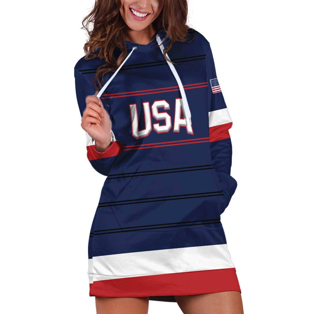 Custom USA Hockey Team Hoodie Dress Go Champions