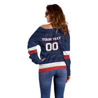 Custom USA Hockey Team Off Shoulder Sweater Go Champions