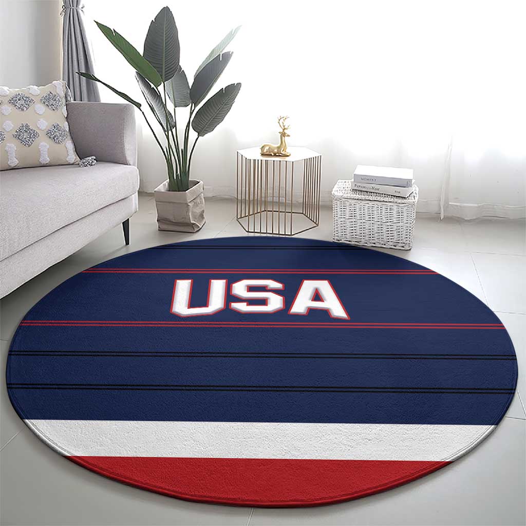 USA Hockey Team Round Carpet Go Champions