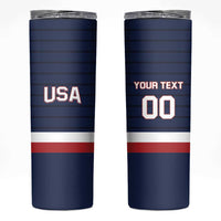 Custom USA Hockey Team Skinny Tumbler Go Champions