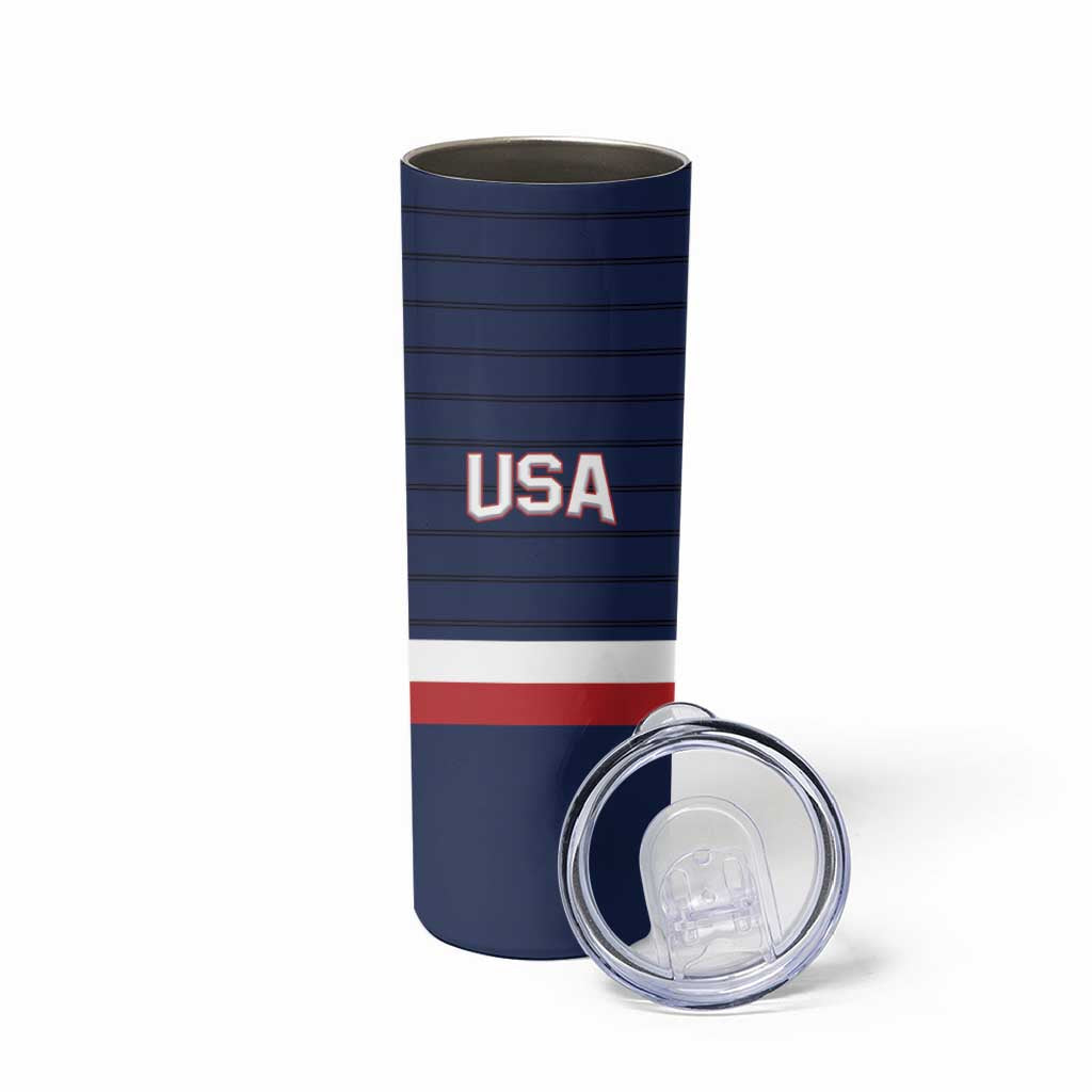 Custom USA Hockey Team Skinny Tumbler Go Champions