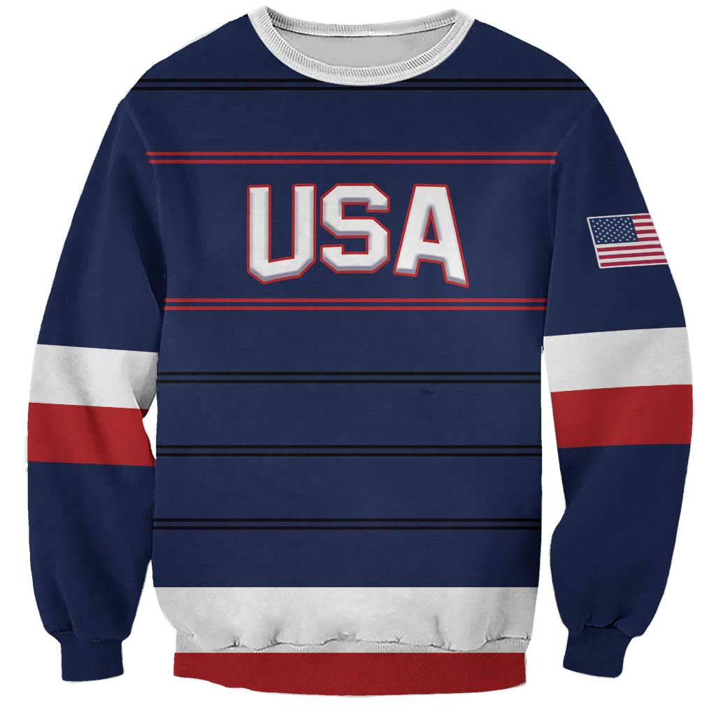 Custom USA Hockey Team Sweatshirt Go Champions
