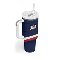 Custom USA Hockey Team Tumbler With Handle Go Champions