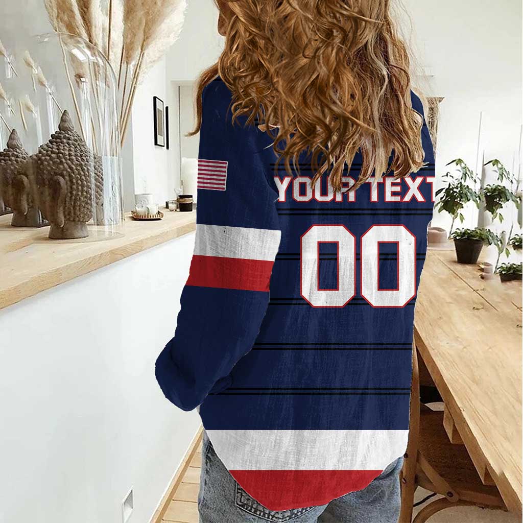 Custom USA Hockey Team Women Casual Shirt Go Champions