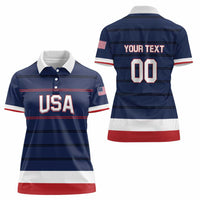 Custom USA Hockey Team Women Polo Shirt Go Champions