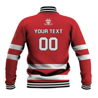 Custom Canada Hockey Team Baseball Jacket Maple Leaf Red Version