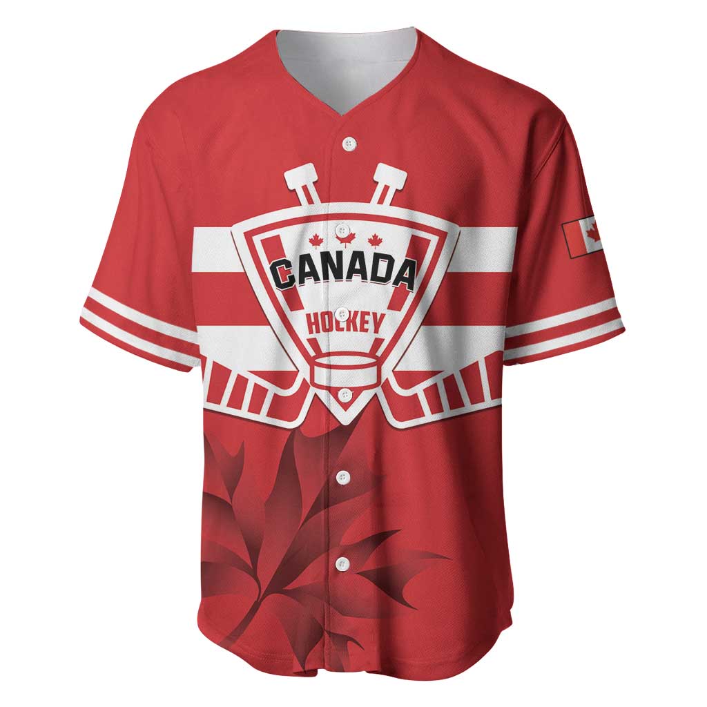 Custom Canada Hockey Team Baseball Jersey Maple Leaf Red Version