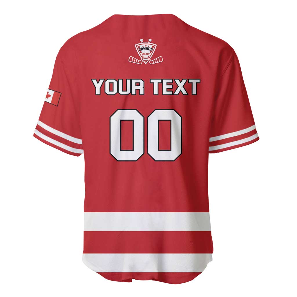 Custom Canada Hockey Team Baseball Jersey Maple Leaf Red Version